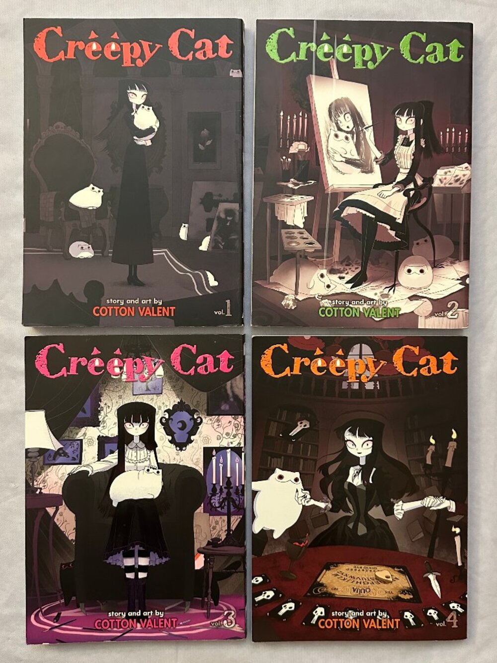 Creepy Cat Volumes 1 - 4 by Cotton Valent Manga / Complete Series / Paperback